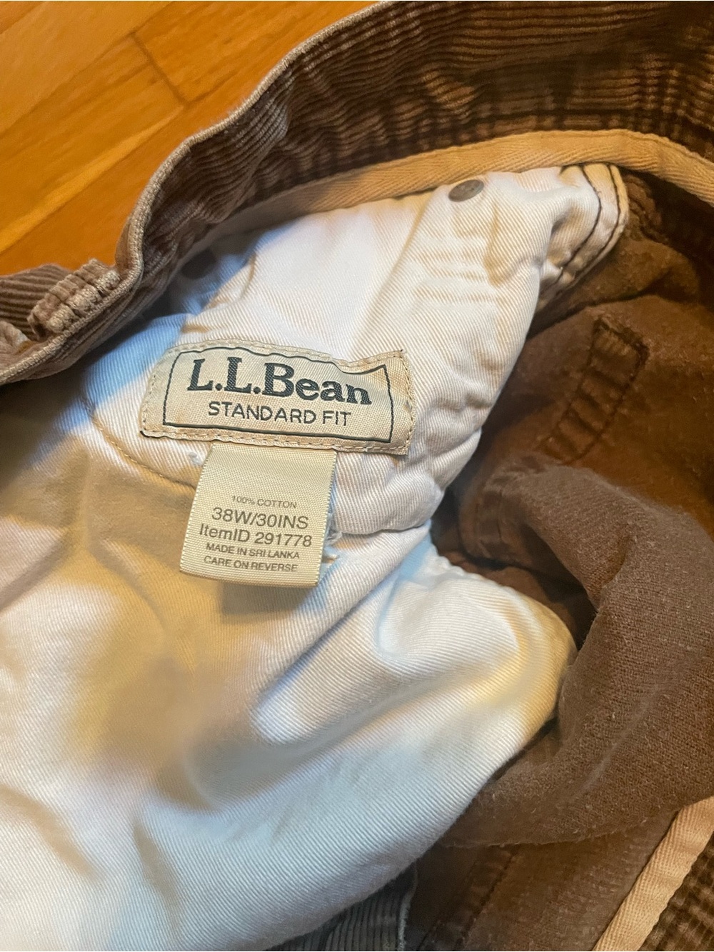L.L. Bean Men's Straight-Leg Corduroy Pants - Picture 4 of 5